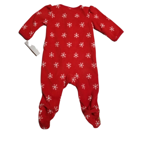 Carter's baby girl footed Christmas onesie - Picture 9 of 9